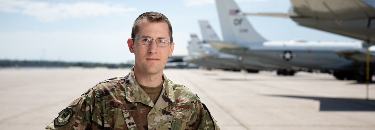 “We got personnel working again  within 96 hours  of the flood starting.” — Maj. Mike Scott,  55th Communications  Squadron, Offutt Air Force  Base, Nebraska