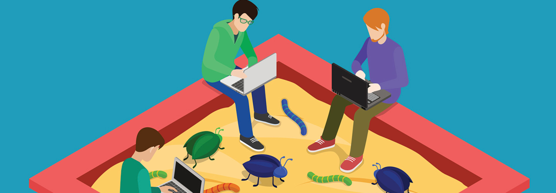 IT sandbox illustration 