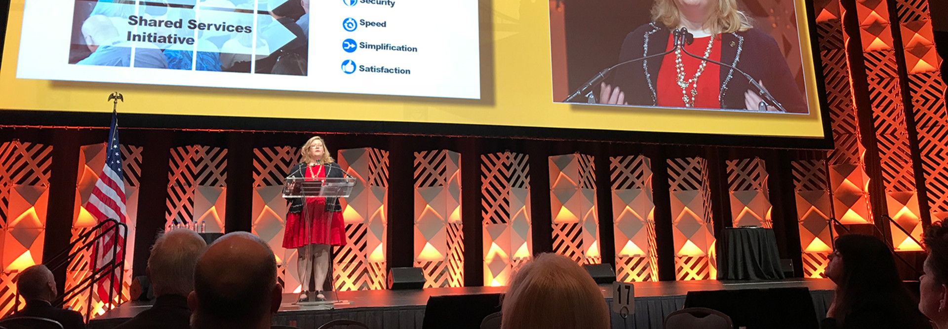 GSA Administrator Emily Murphy, speaking at the Imagine Nation ELC 2018 conference in Philadelphia.