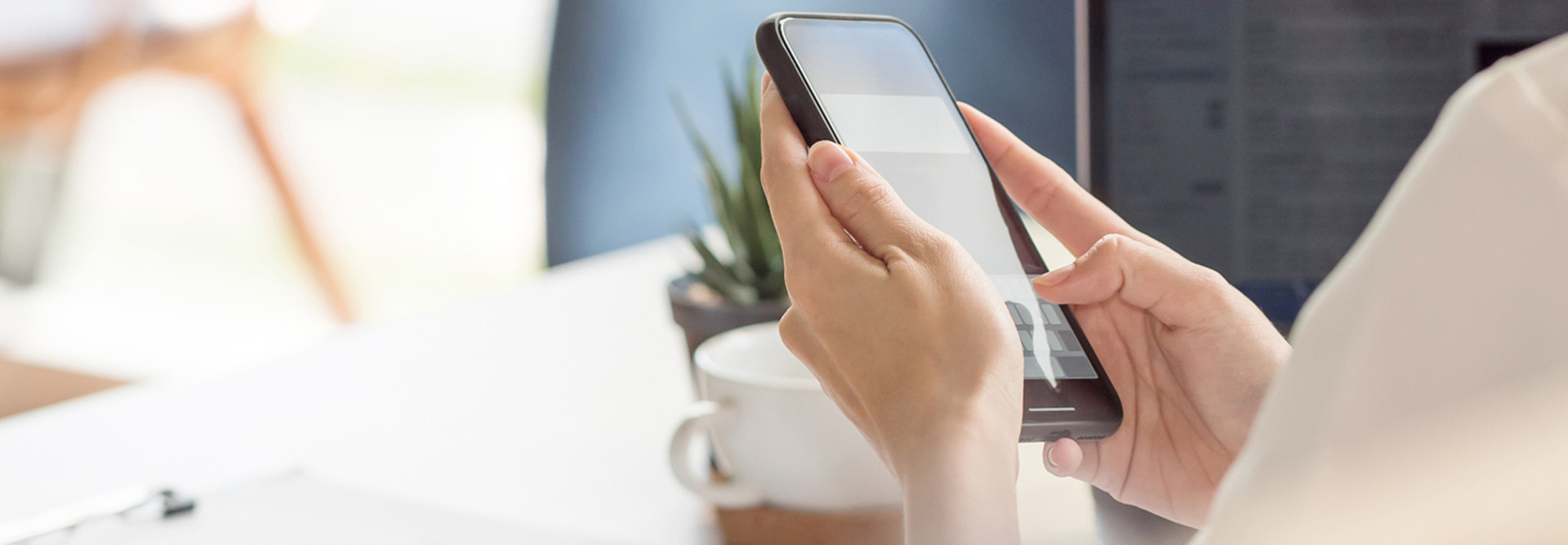 Woman using smartphone 