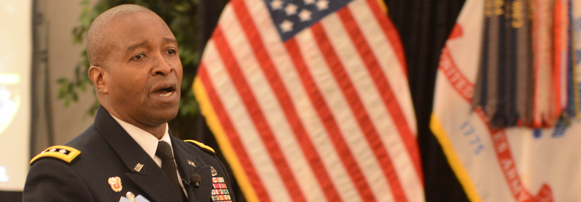 Lt. Gen. Bruce T. Crawford, chief information officer, G-6, speaks at the AFCEA Army Signal Conference in Springfield, Va., March 6, 2018. 