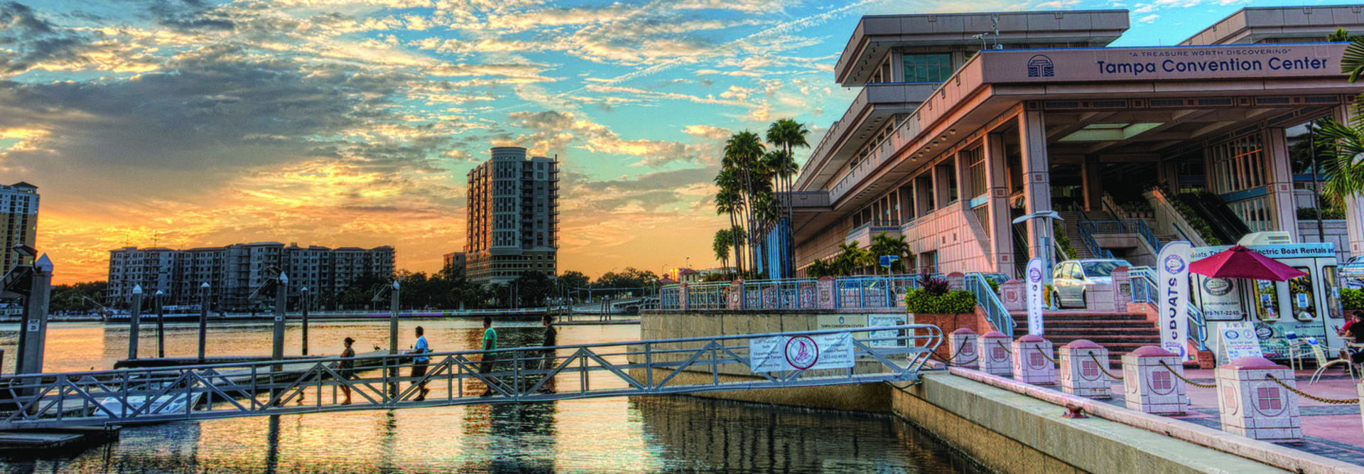 Tampa skyline and convention center