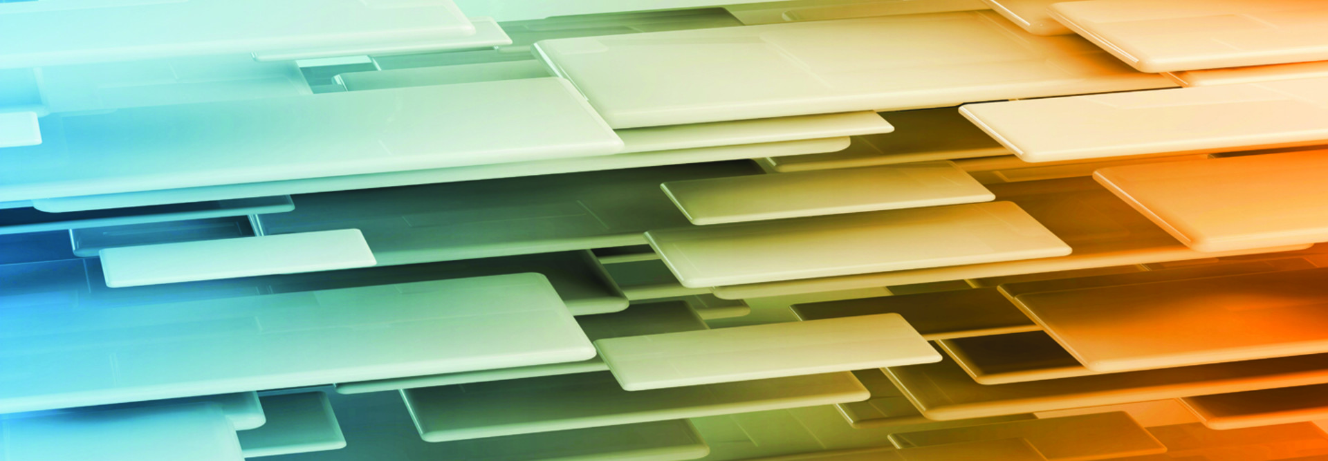 stacks of folders in blue fading to orange