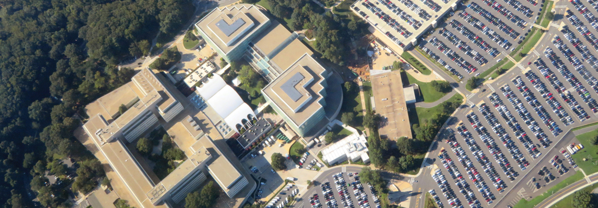 Aerial view of CIA headquarters in September 2018