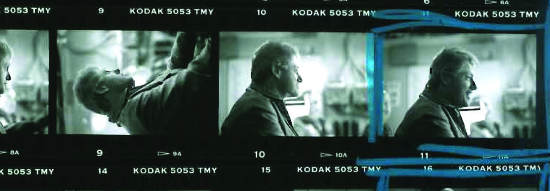 four images of Bill Clinton on a contact sheet