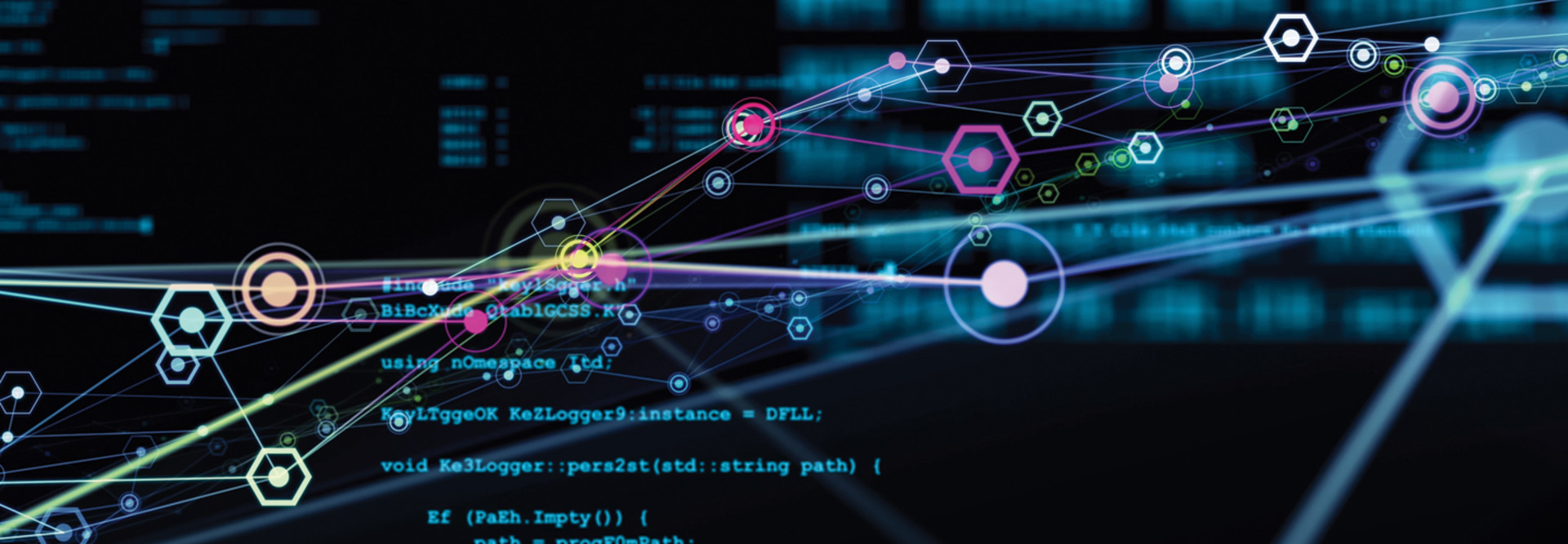 Artificial Intelligence illustration of data points 