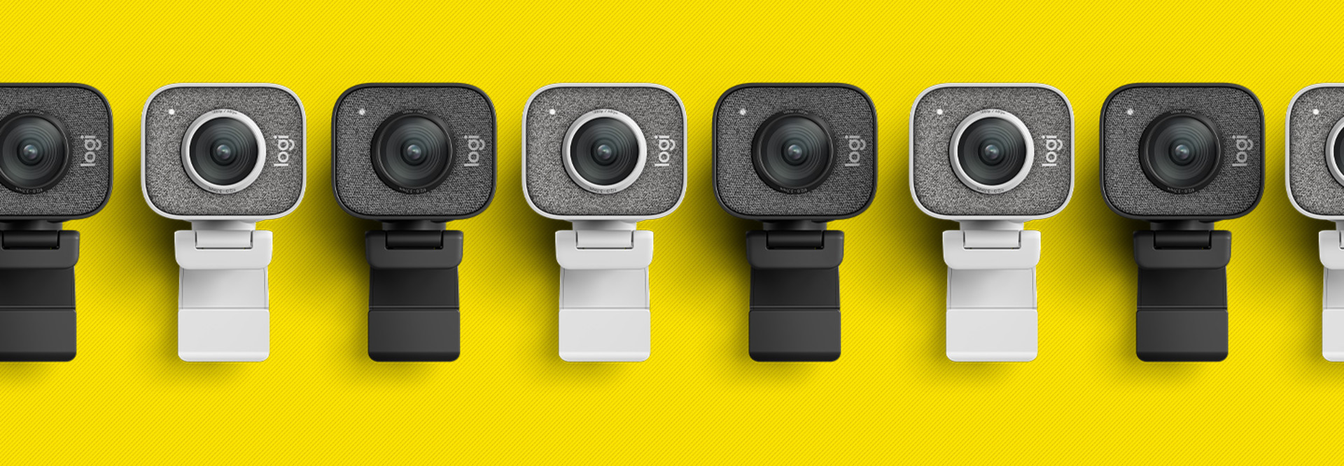 alternating black and white webcams