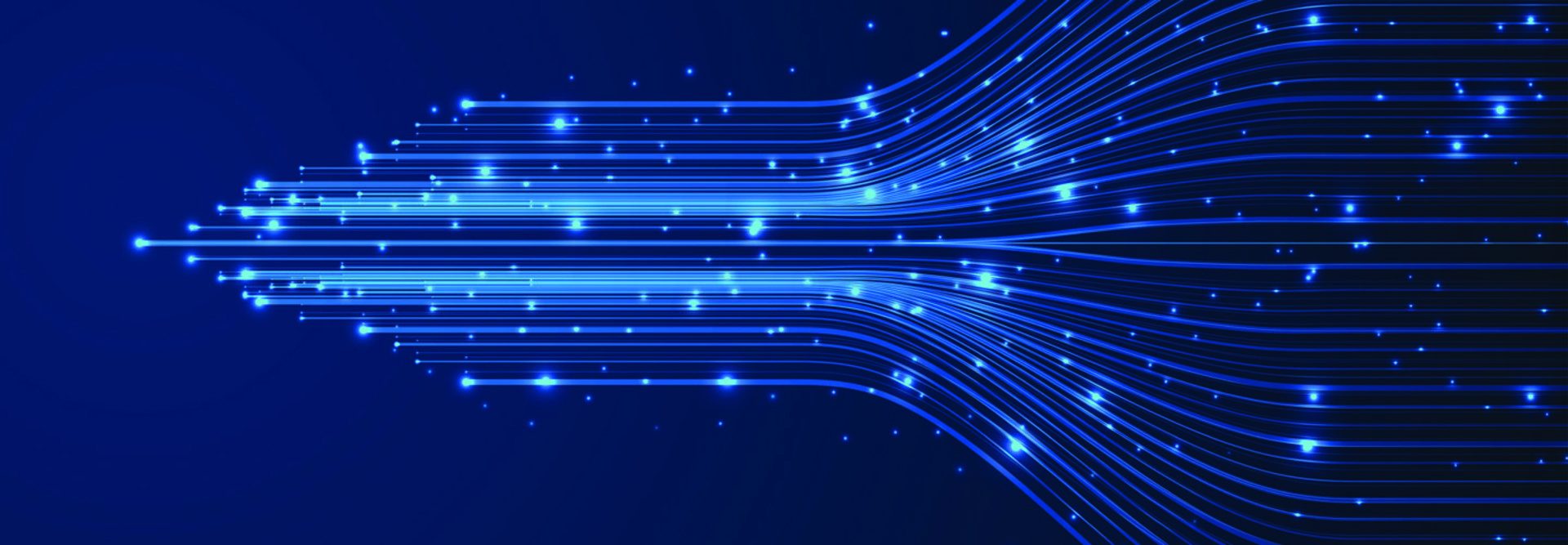 blue lines pointing left and forming an arrow
