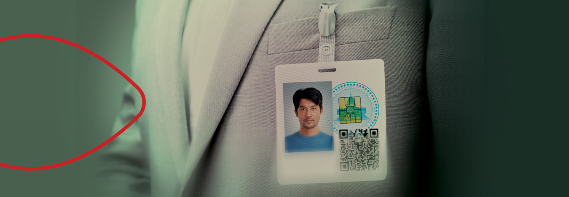 Closeup of an ID card