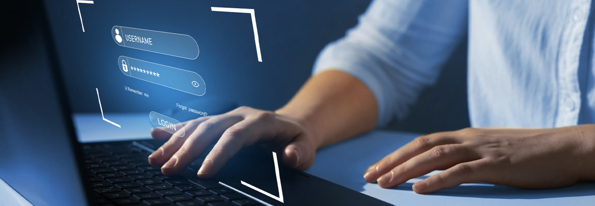 Person logging into computer