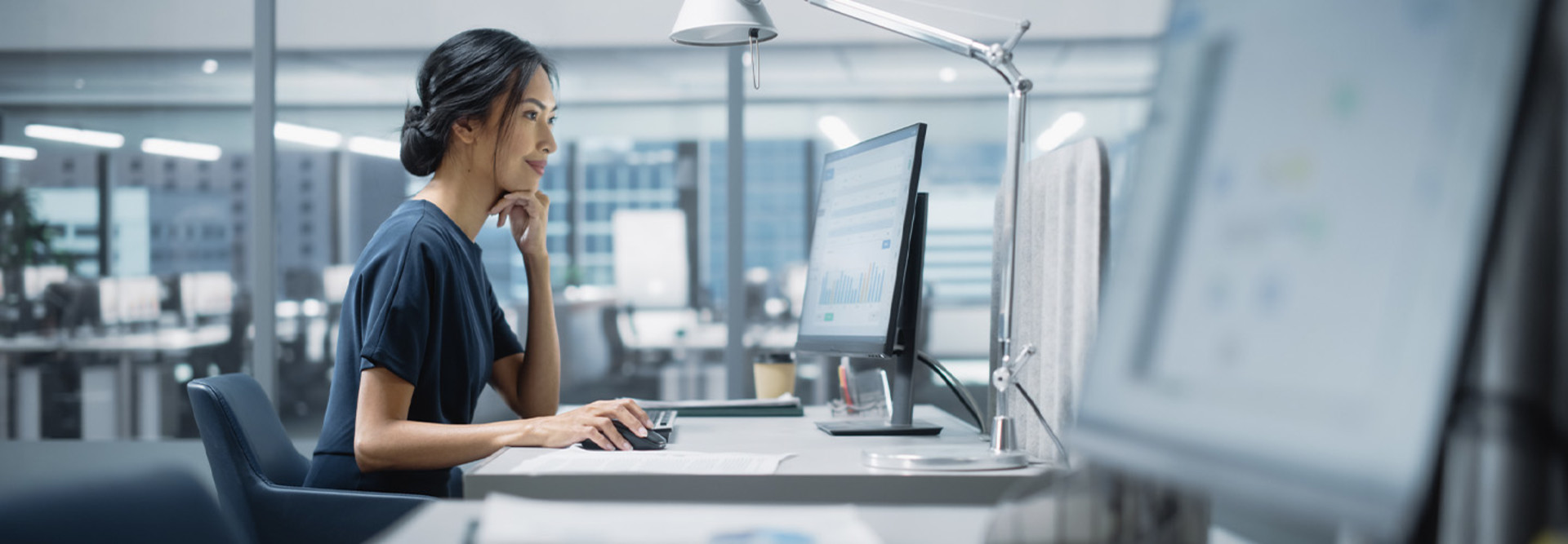 Person working at computer