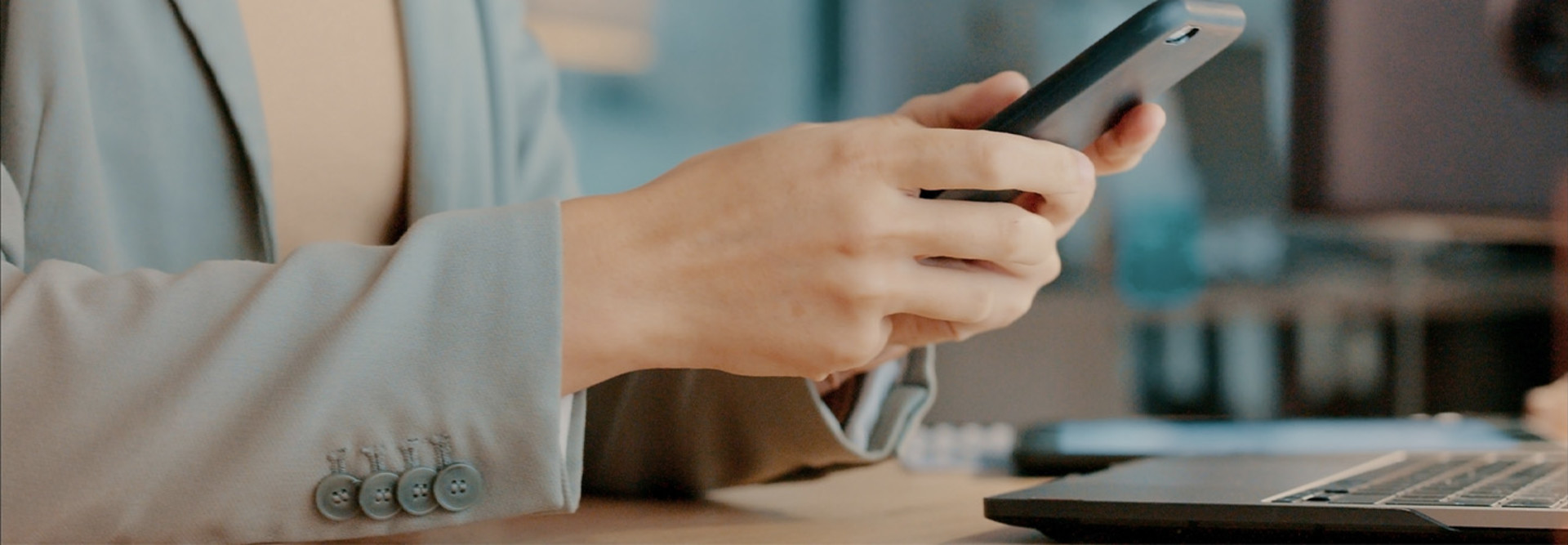 Person using multiple devices