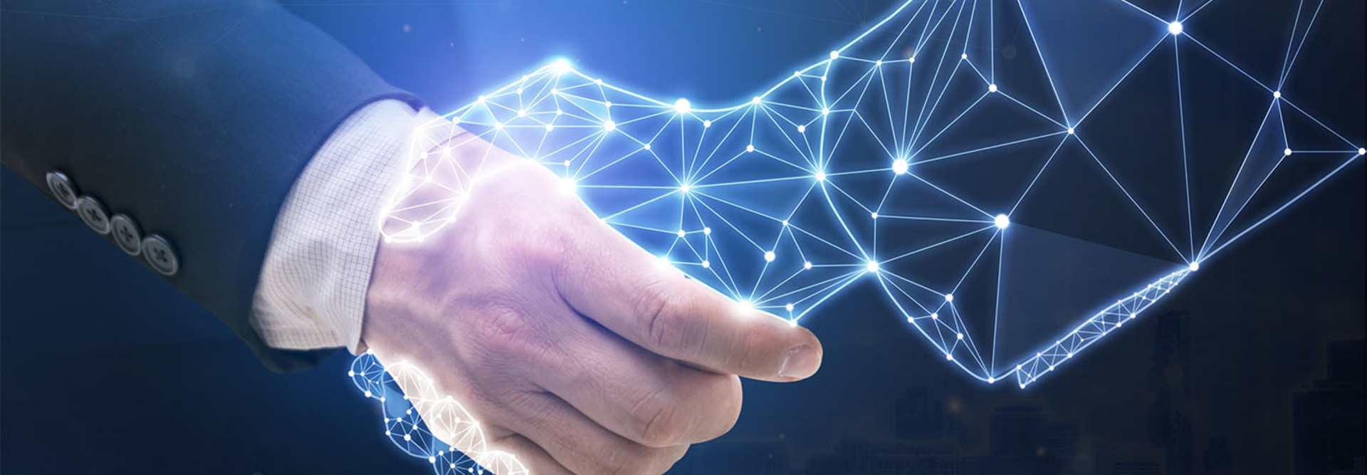 Human Hand and AI Handshake
