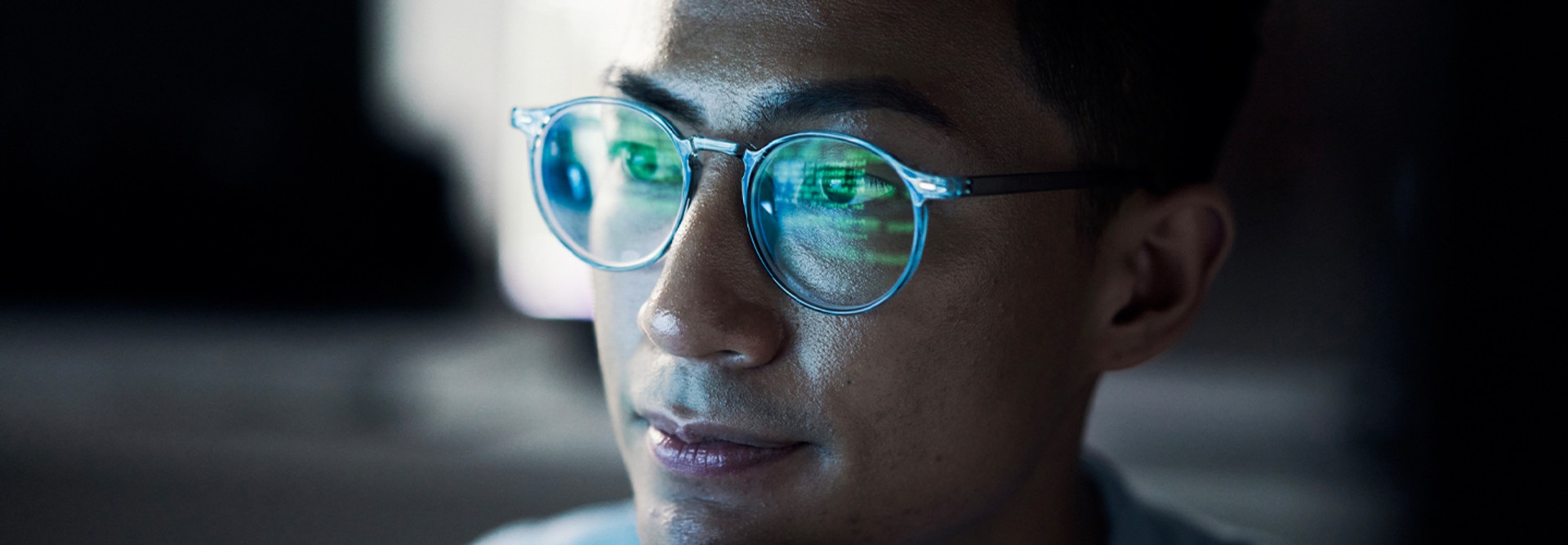 Person coding and programming