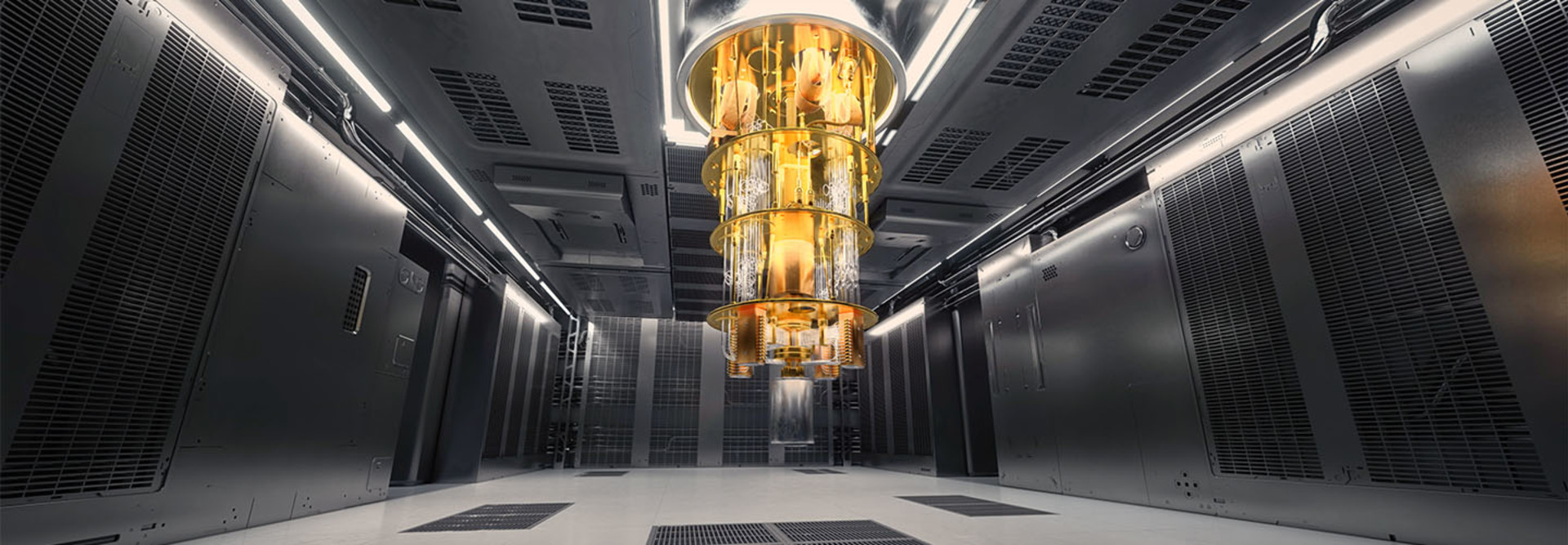 A quantum computer in development in a lab