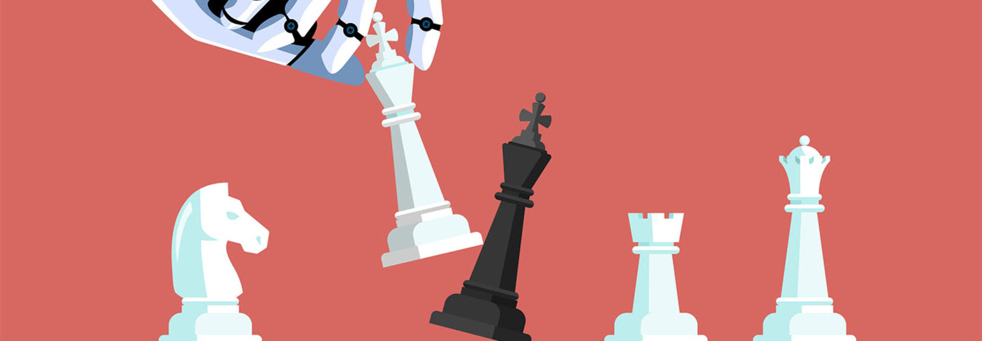 A robot playing chess