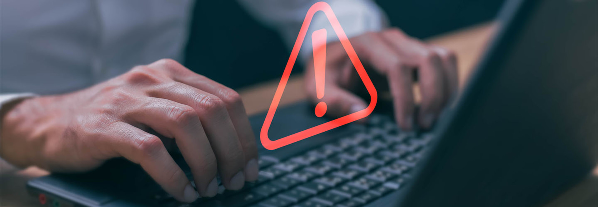 An office worker receiving a vulnerability alert