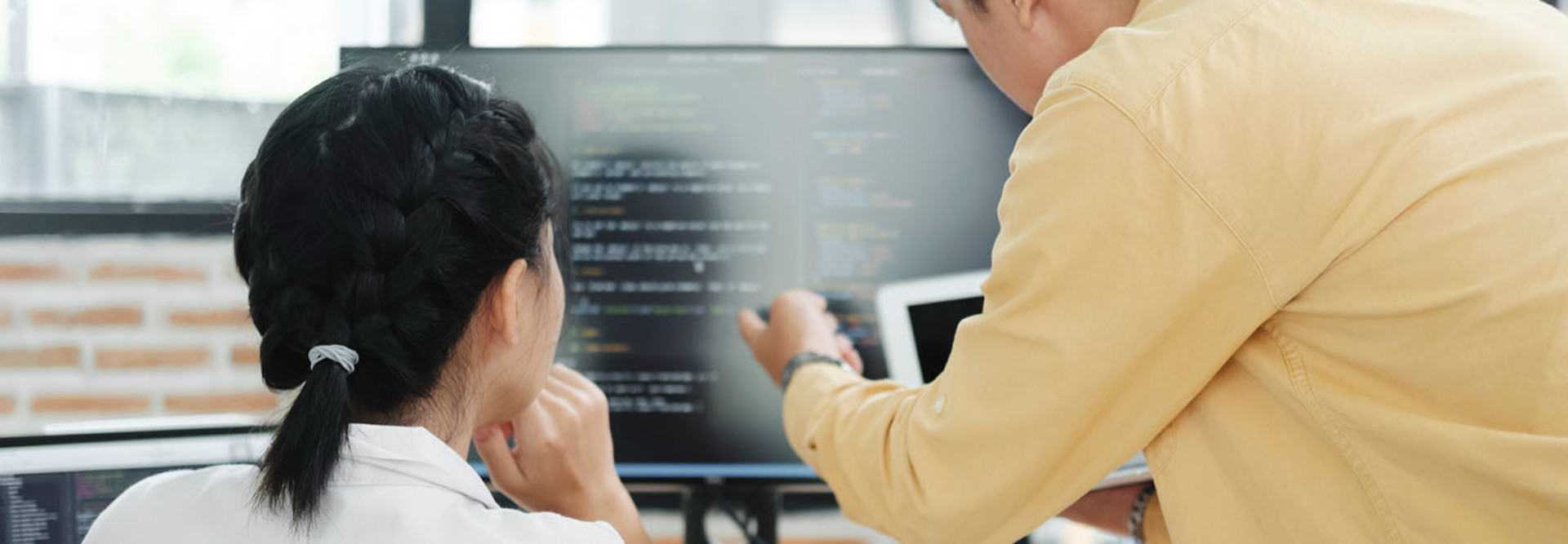 Person observing code