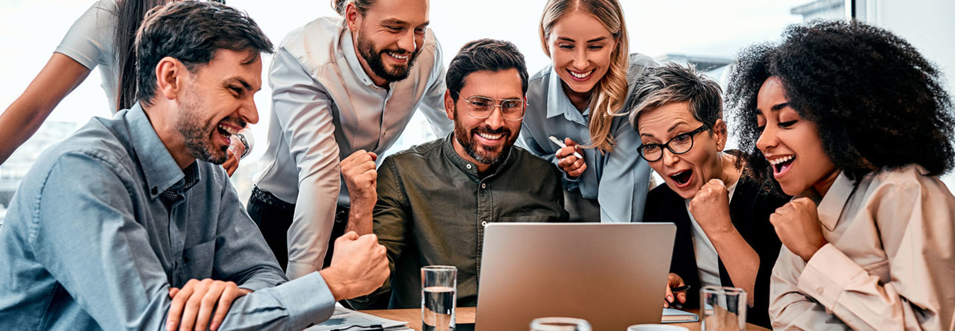 Coworkers collaborating in the office