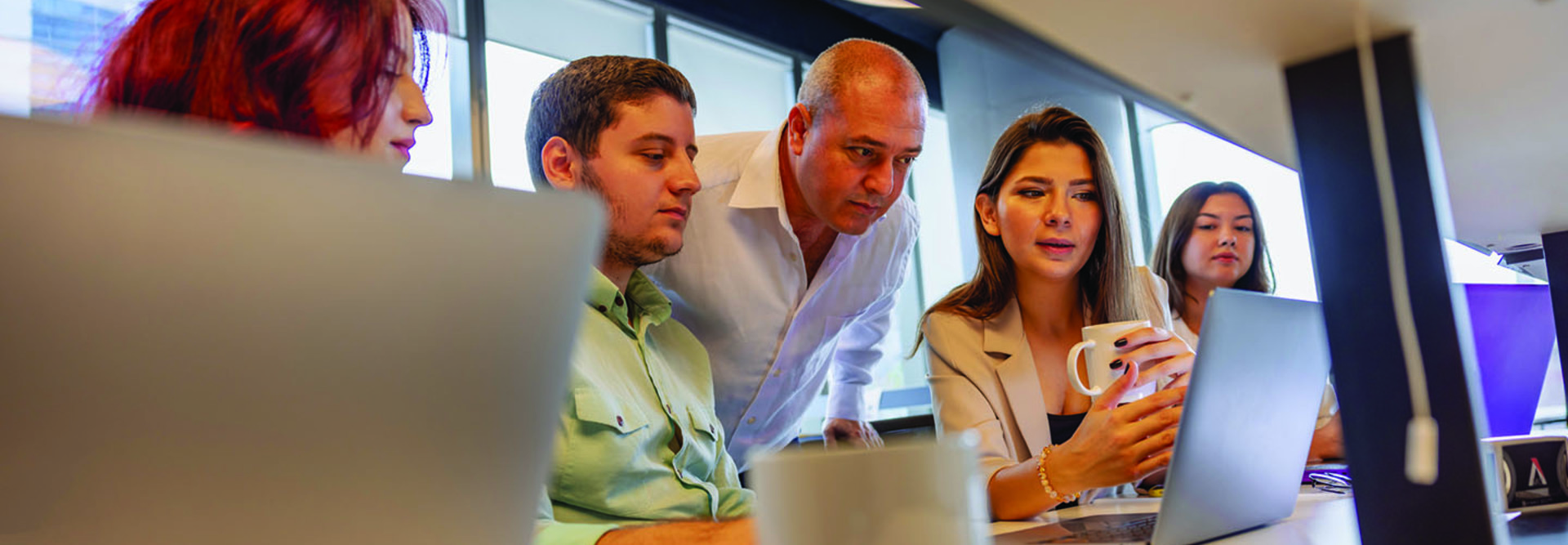 Group of coworkers planning strategically