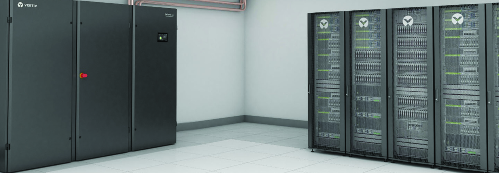 Vertiv's Liebert PDX-PAM units and air/oil cooling with racks