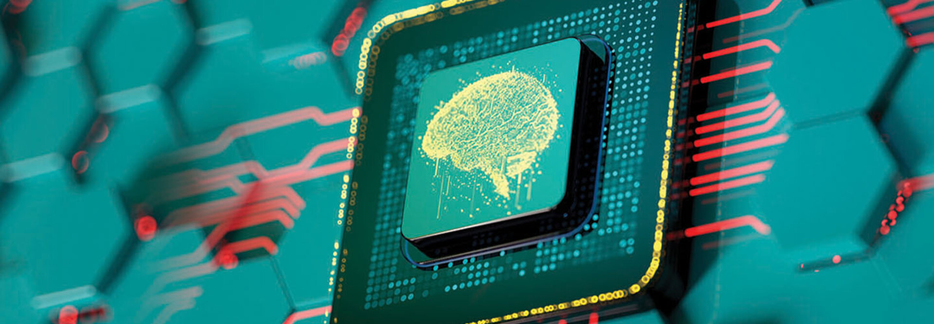 Brain sign on digital abstract CPU