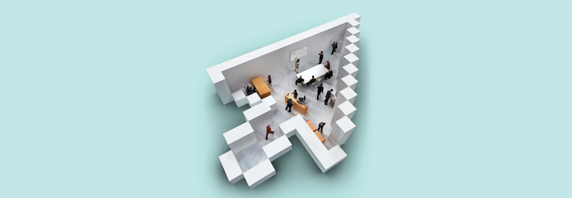 Office in the shape of an arrow