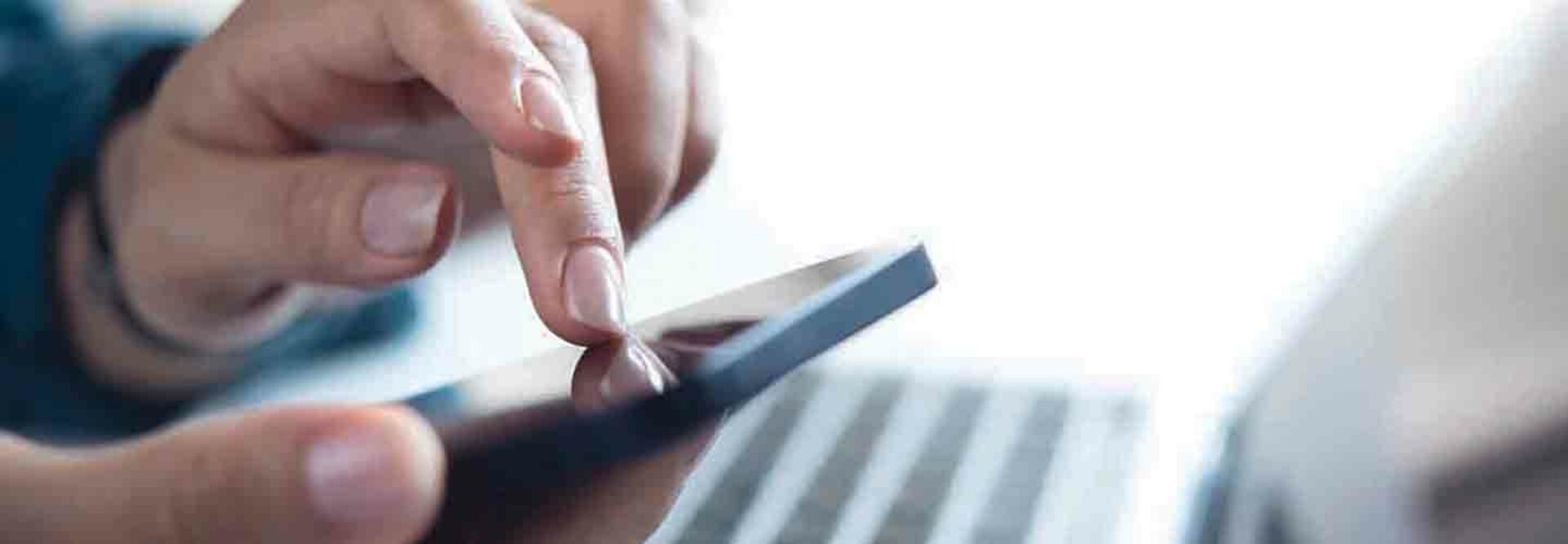 Person using mobile device