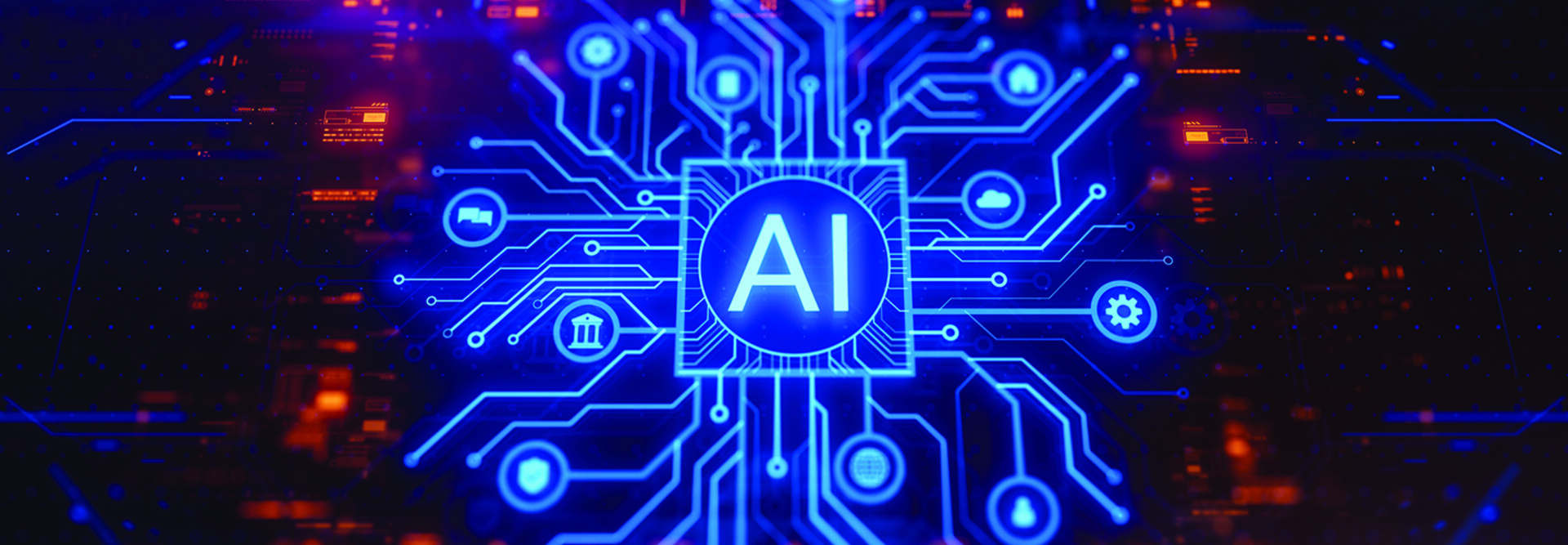 Illustration of AI circuitboard