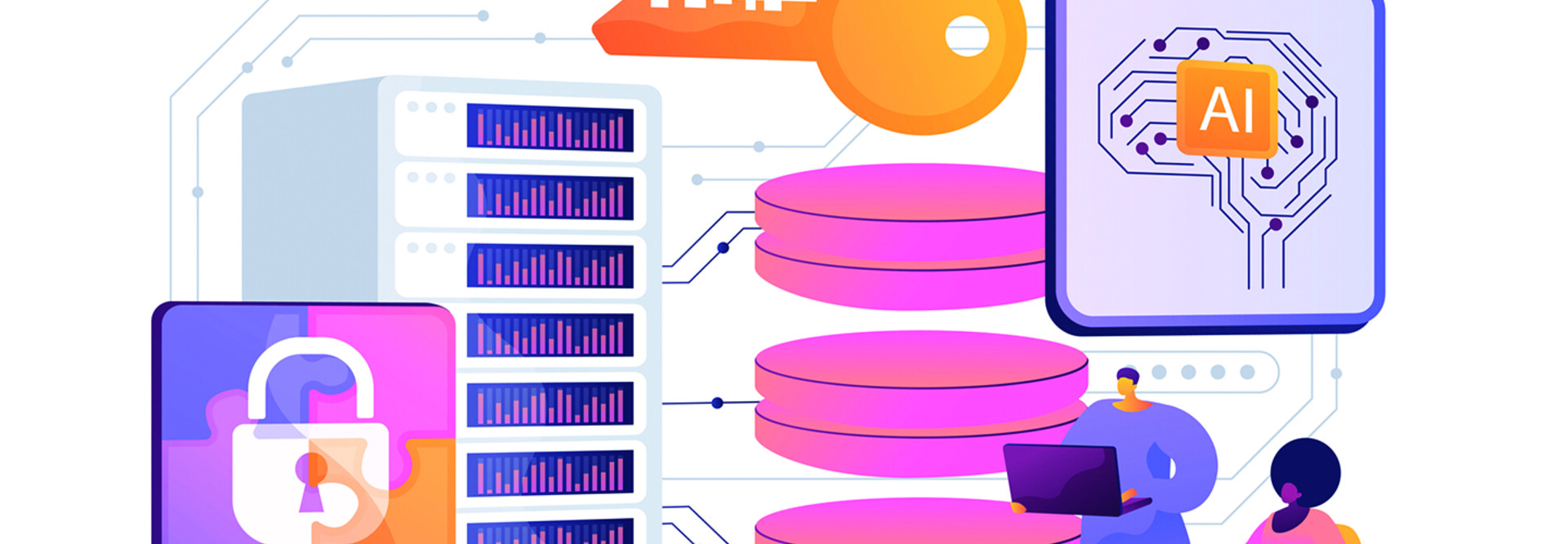 Concept of AI integration with data center