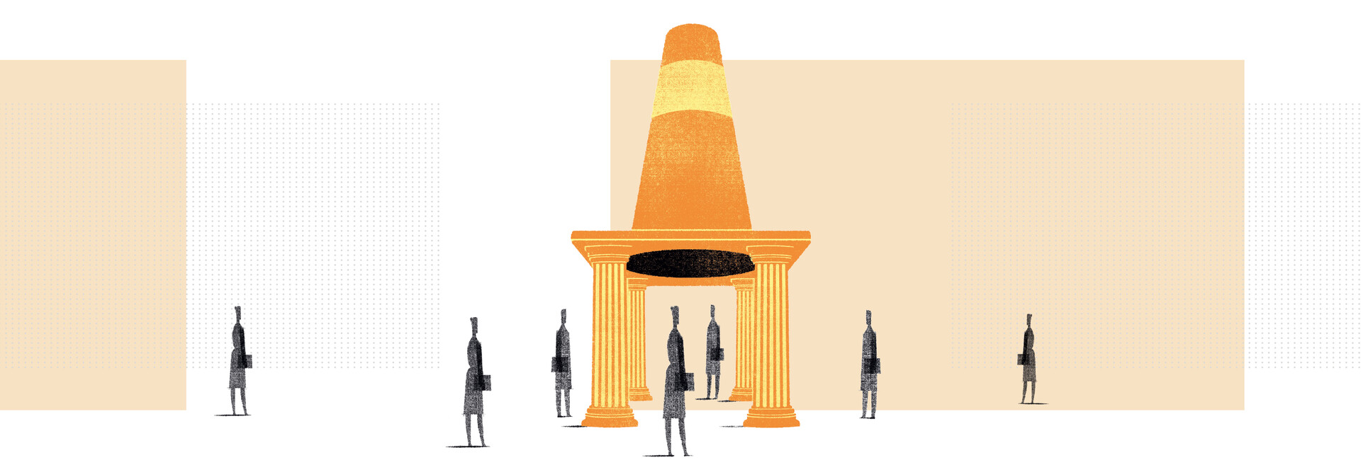 Illustration of orange traffic cone