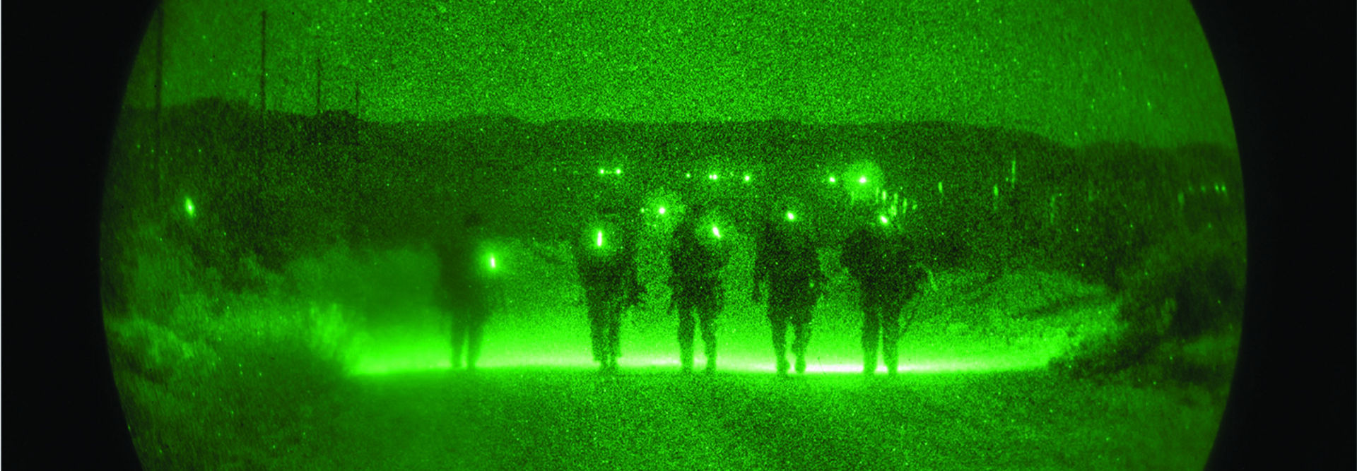 Soldiers through night vision