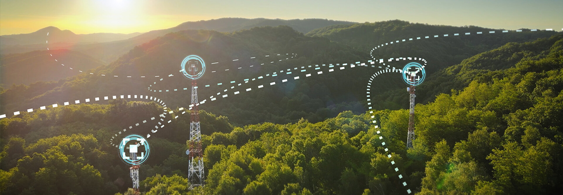 Three telecommunication towers