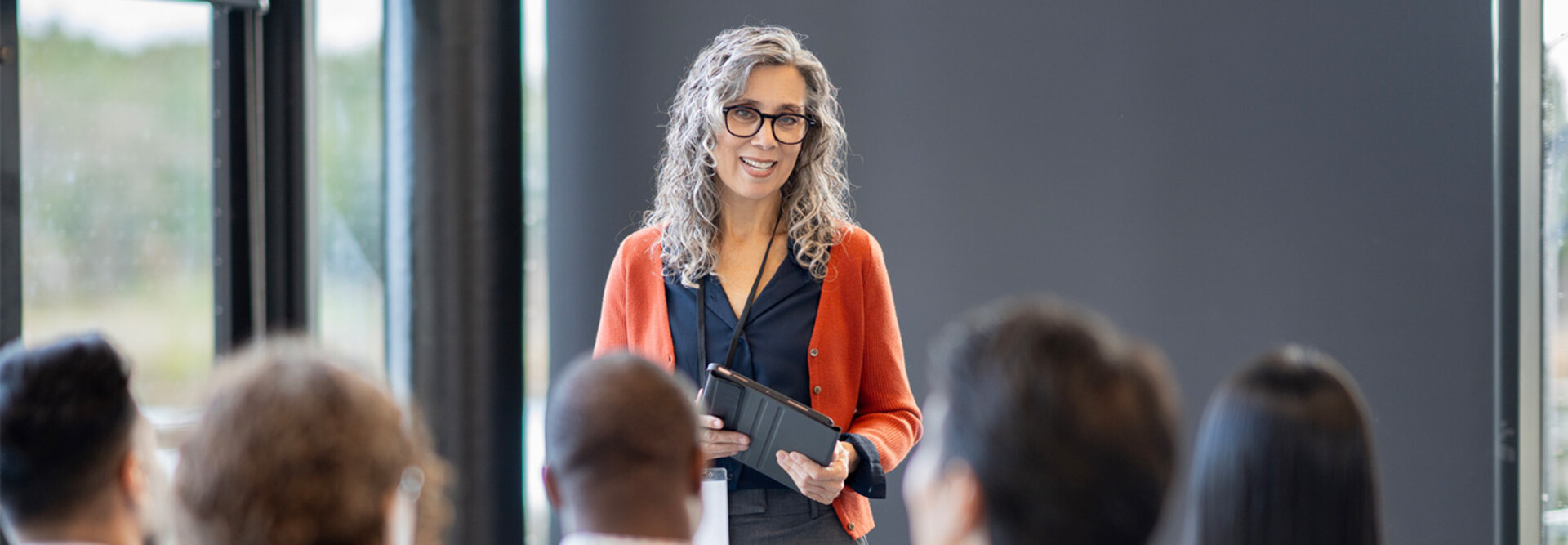 Person giving a presentation