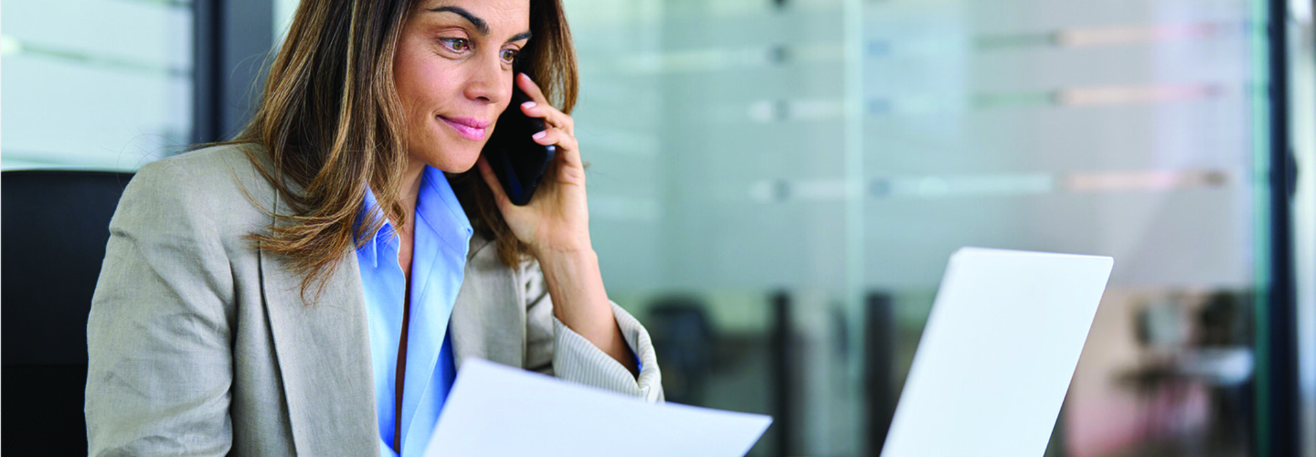 Person working at laptop