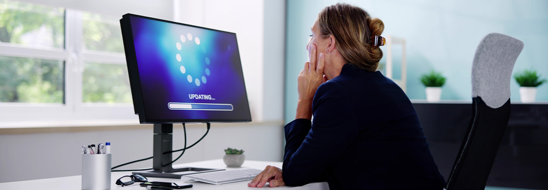 Person using computer