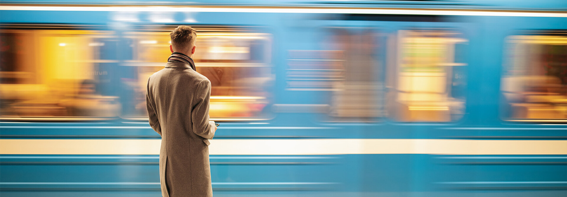 Person waiting for train