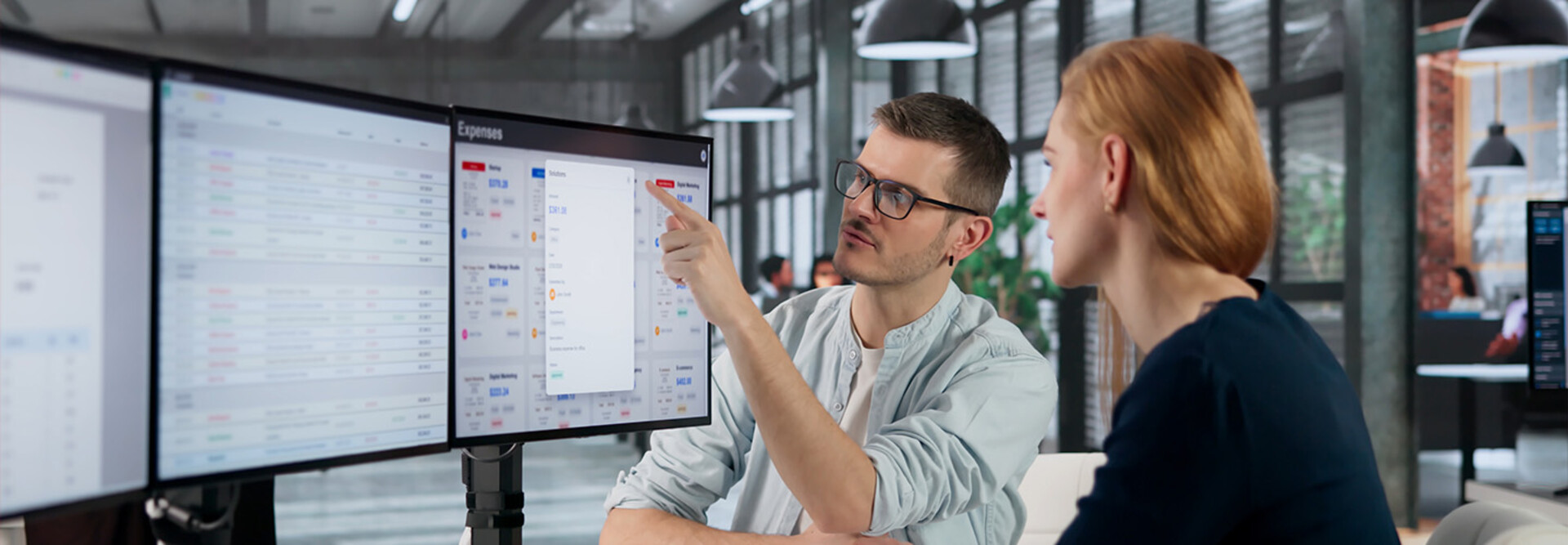 Manager Reviewing Expense Reports