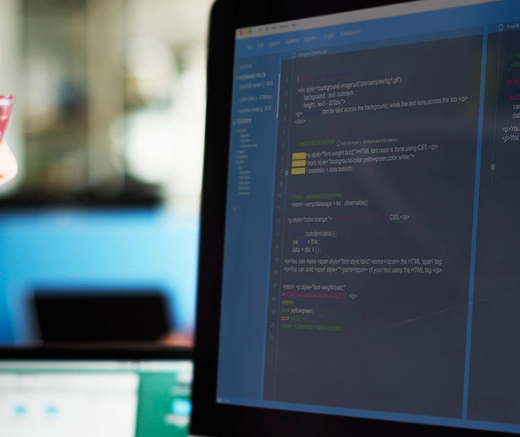 A woman programmer working on a cloud environment