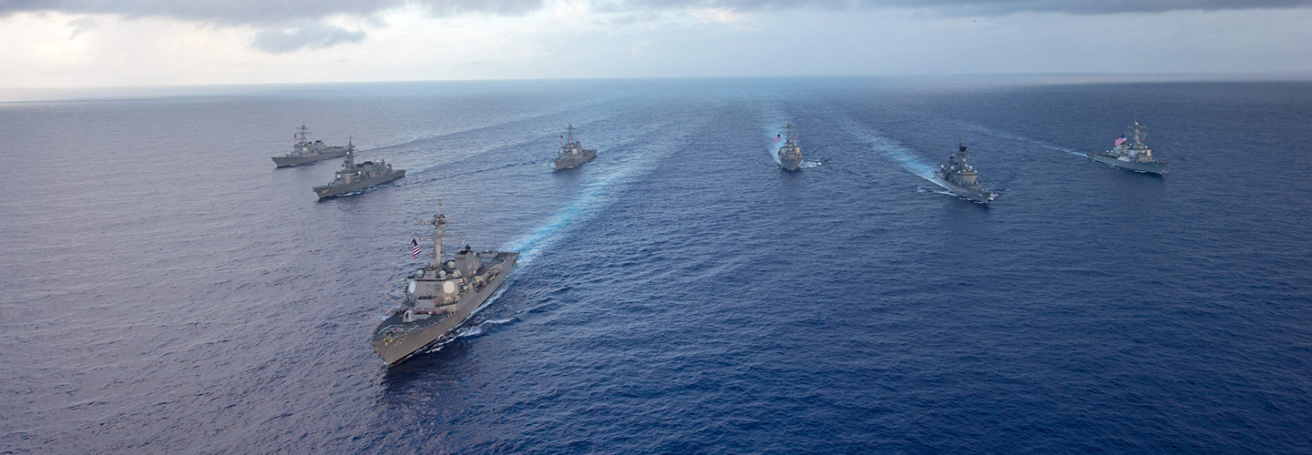 U.S. Navy ships in the Pacific Ocean 