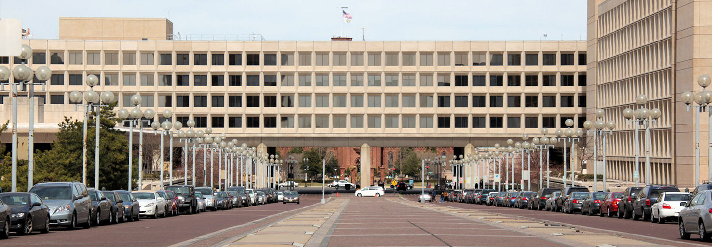 Part of the James V. Forrestal Building, which houses the Energy Department, in Washington, D.C. 
