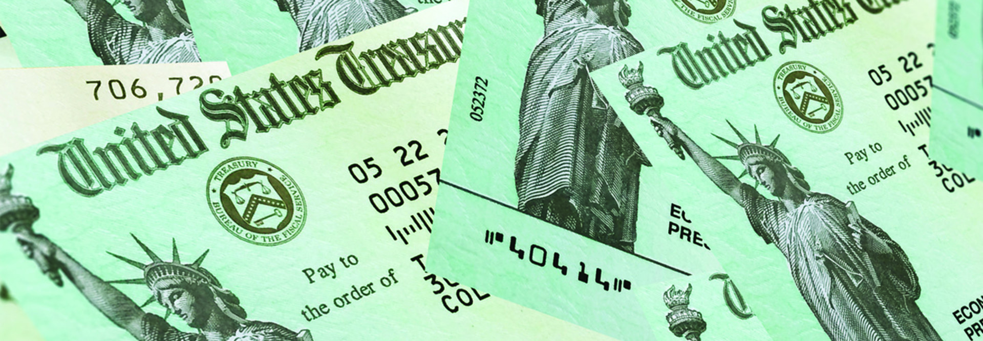 pile of U.S. Treasury checks