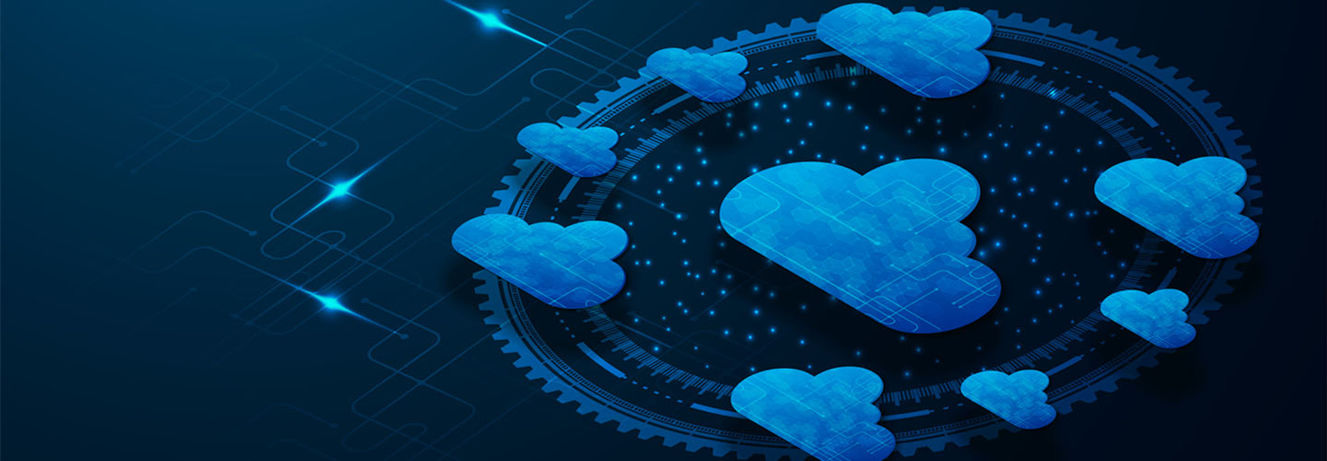 Clouds on blue BG
