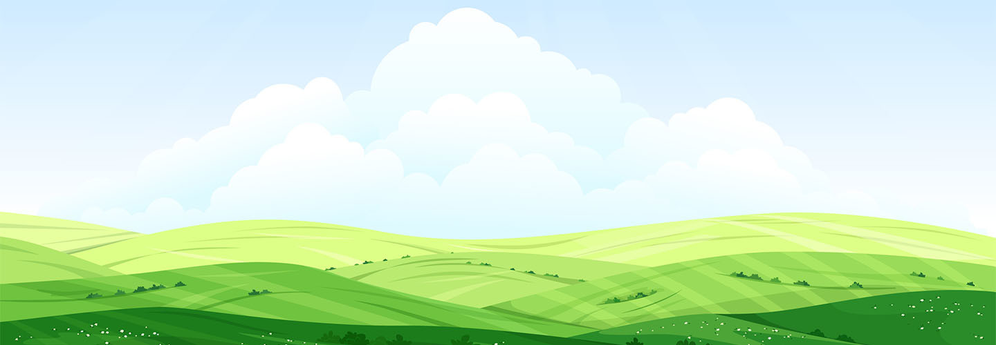 Illustration of green field