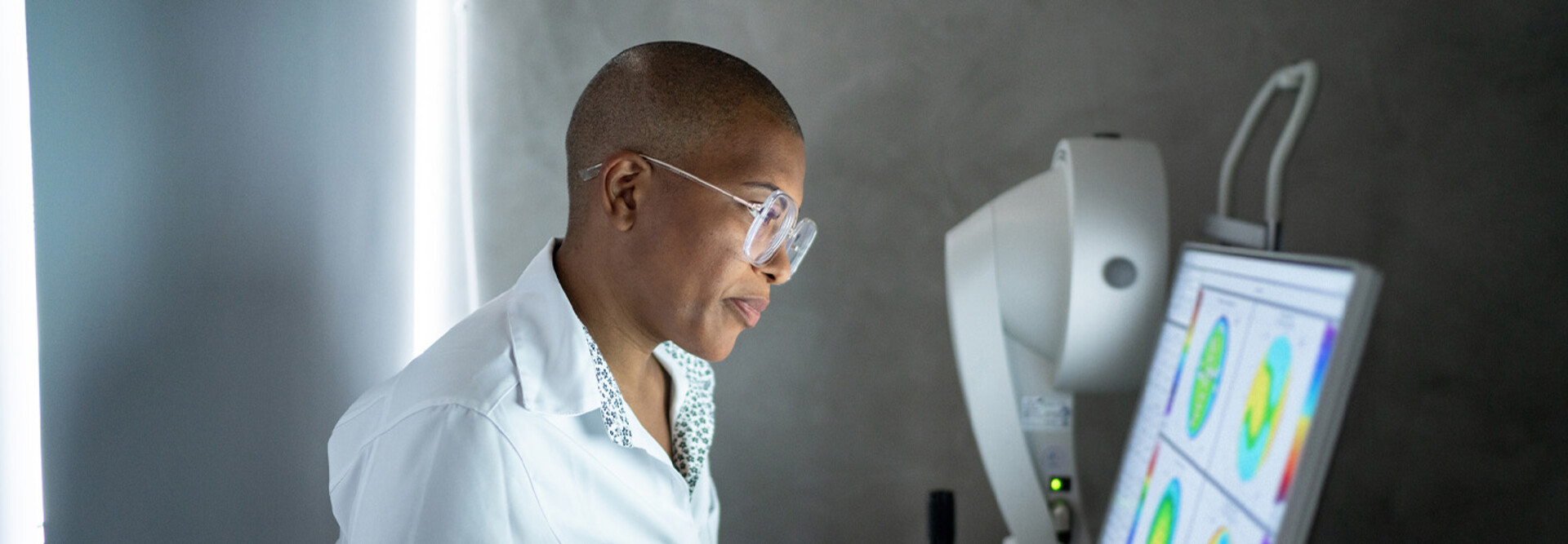 Doctor reviewing images