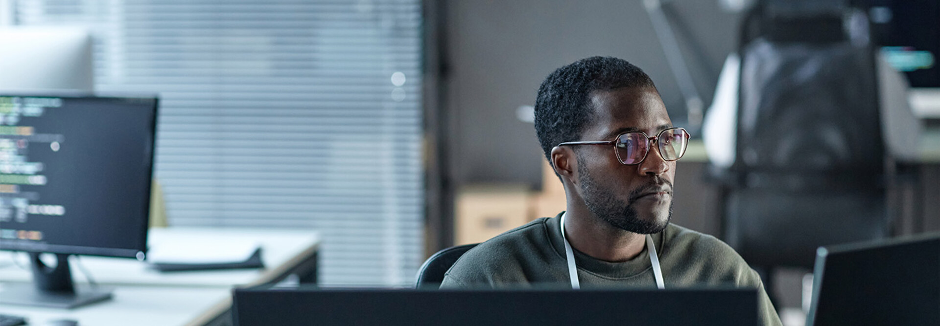 Person looking at computer