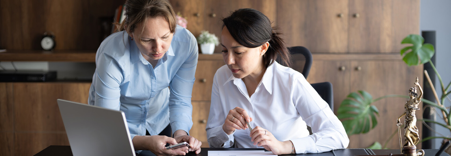 Coworkers collaborating