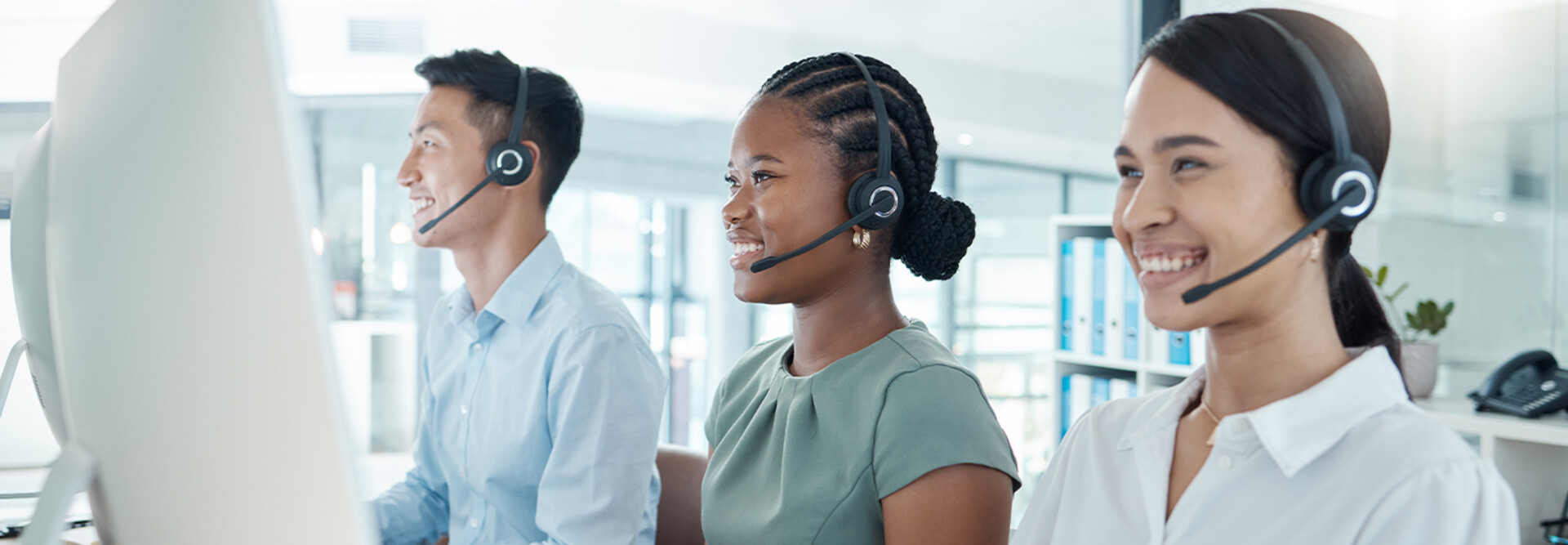 People at call center