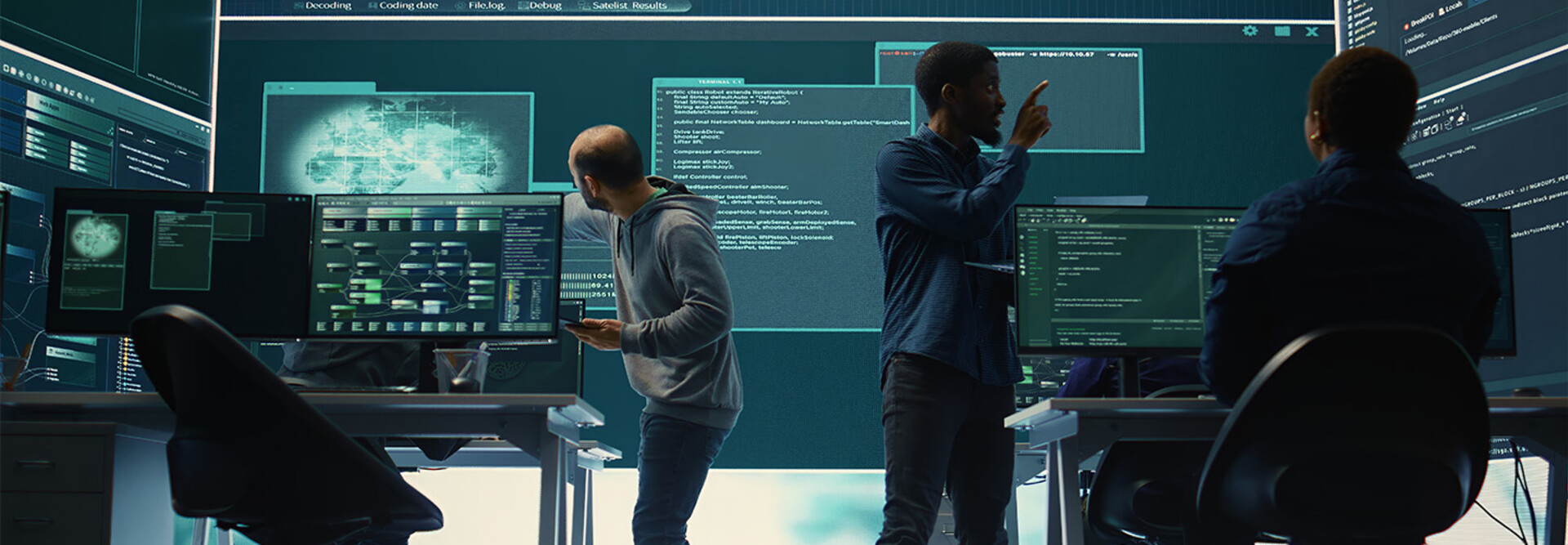 People working in a SCIF