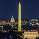 Washington DC skyline at night 